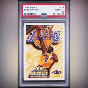 1997 Hoops Kobe Bryant #75 PSA 10 Los Angeles Lakers